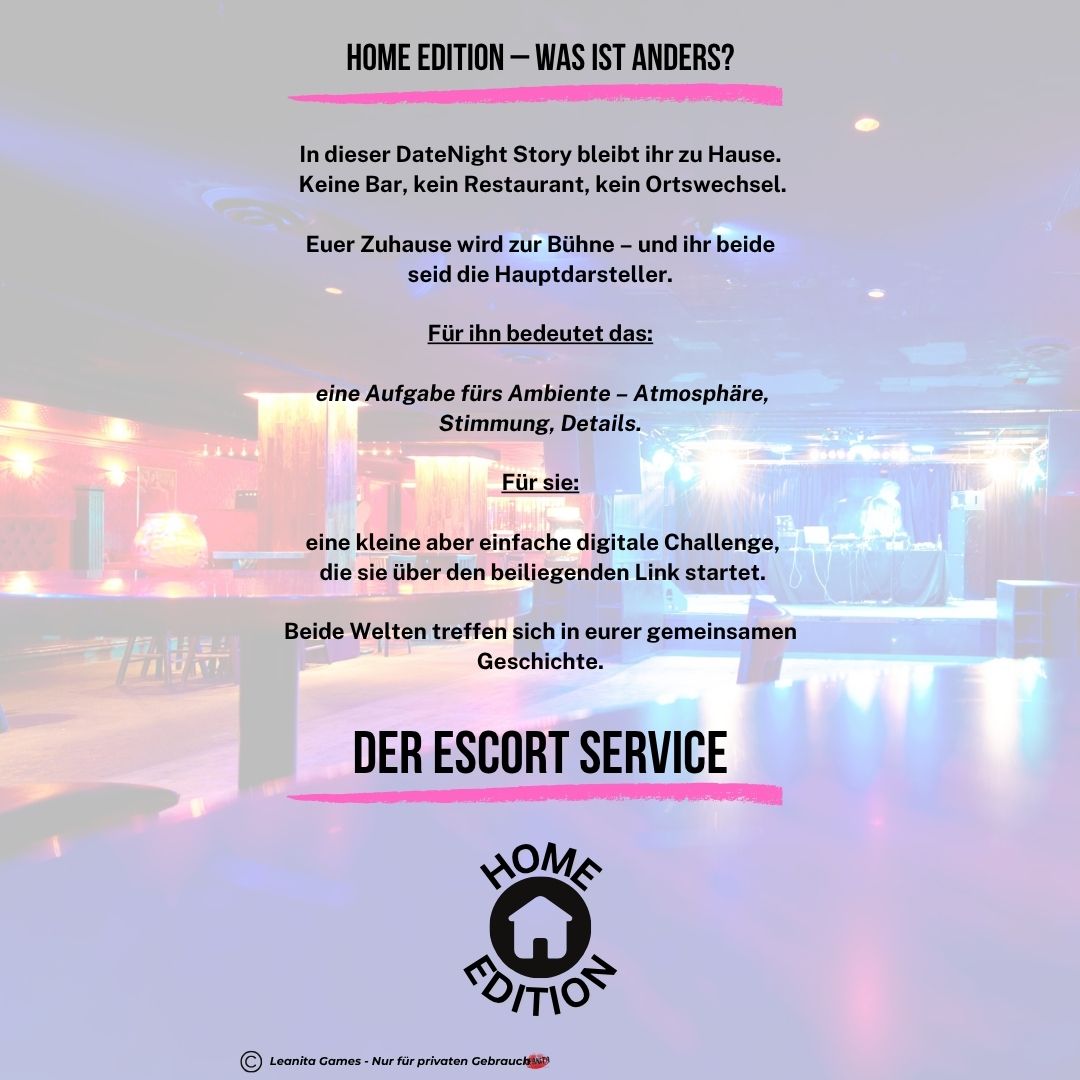 Der Escort-Service HOME EDITON - 4th DateNight Story